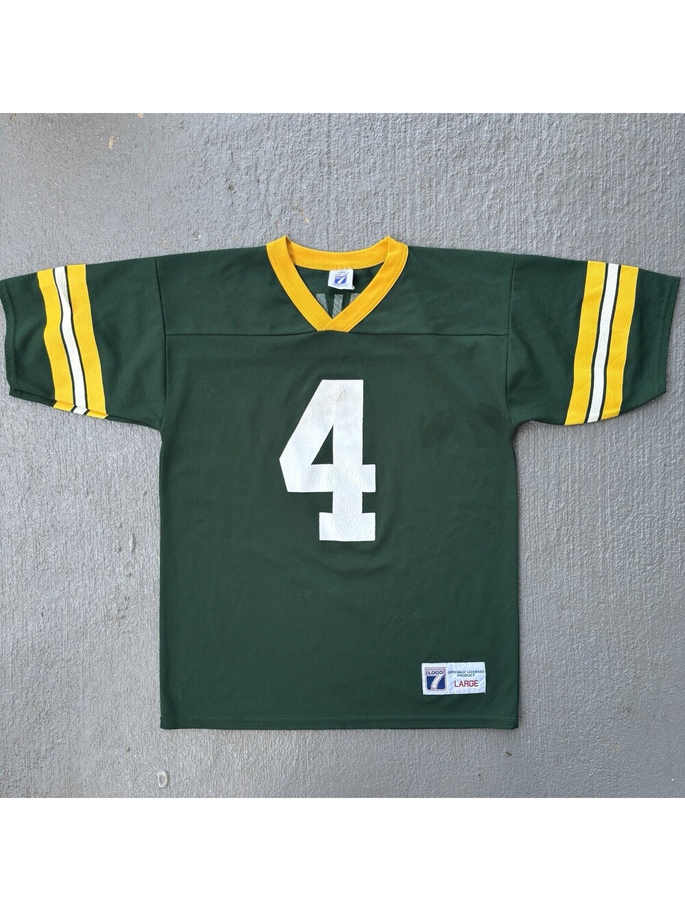 Vintage Green Bay Packers Brett Favre #4 NFL Jersey Logo 7 Youth Large 14/16